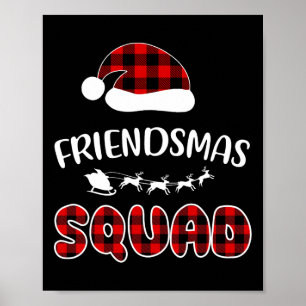 Friendsmas Squad Funny Xmas Light Family Matching Poster