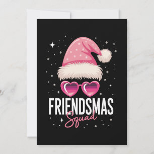 Friendsmas-Squad-Weihnachten-Rosa-Weihnachtsmannhu Einladung