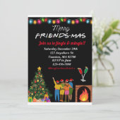 Friendsmas Weihnachts-Einladung! Spaß, Niedlich Einladung (Stehend Vorderseite)