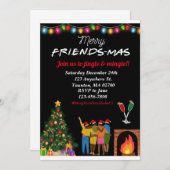 Friendsmas Weihnachts-Einladung! Spaß, Niedlich Einladung (Vorne/Hinten)