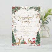 Friendsmas Weihnachtsfeier Einladung (Stehend Vorderseite)