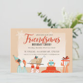 Friendsmas Weihnachtsfeier Einladung (Stehend Vorderseite)