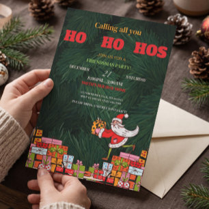 Friendsmas Weihnachtsmann Lustige Weihnachtsfeier Einladung