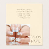 Fries Beauty Nail Artist Nagelsalon Visitenkarten (Außenseite Aufgefaltet)
