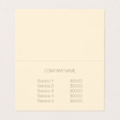 Fries Beauty Nail Artist Nagelsalon Visitenkarten (Innenseite Aufgefaltet)