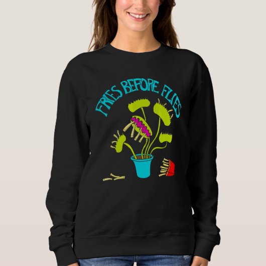 Fries Before Flies Venus Flytrap Grafik Sweatshirt (Vorderseite)