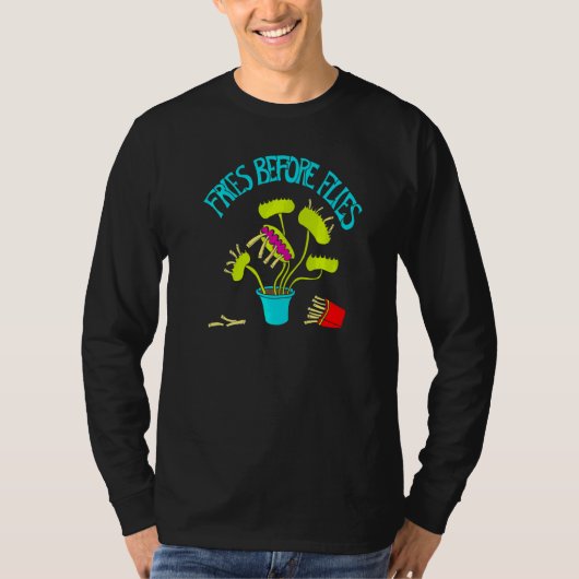 Fries Before Flies Venus Flytrap Grafik T-Shirt (Vorderseite)