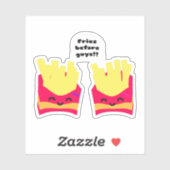 Fries Before Typ! Aufkleber (Blatt)