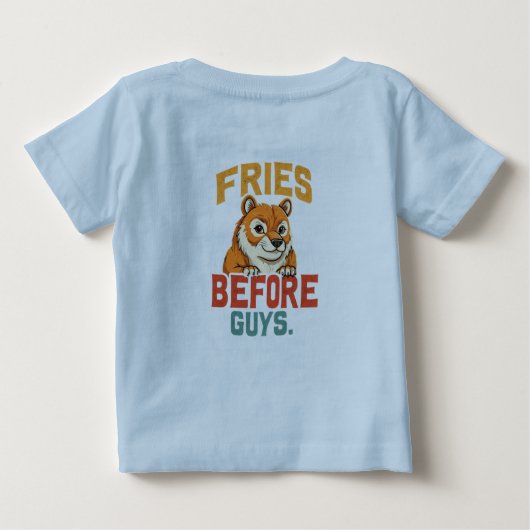 "Fries Before Typ" Baby T-shirt (Rückseite)