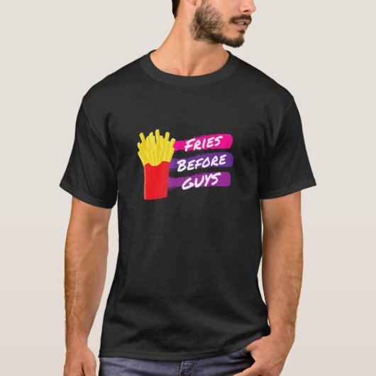 Fries Before Typ Funny French Fries Niedlicher Sin T-Shirt (Vorderseite)