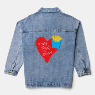 Fries Before Typ, Funny Hübsches Niedliches Herz, Jeansjacke