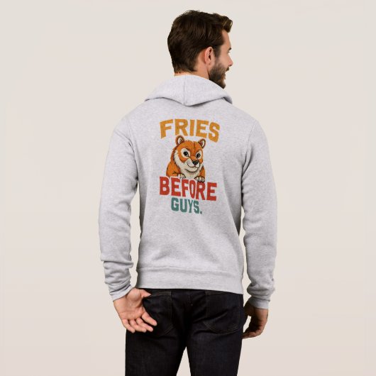 "Fries Before Typ" Hoodie (Schwarz voll)