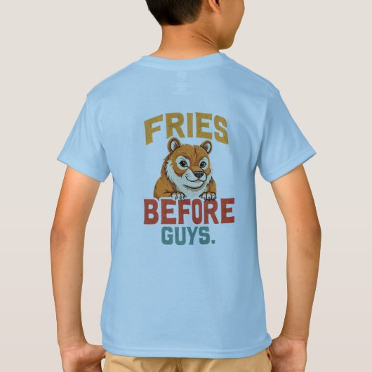 "Fries Before Typ" T-Shirt (Rückseite)