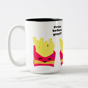 Fries Before Typ! Zweifarbige Tasse