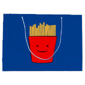 Fries Cartoon Gift Bag Große Geschenktüte (Rückseite)