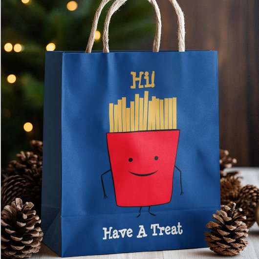 Fries Cartoon Gift Bag Große Geschenktüte