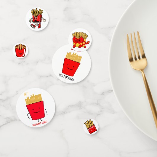 Fries Cartoon Konfetti (Gruppe)