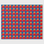 Fries Cartoon Wrapping Paper Geschenkpapier (Flach)