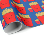 Fries Cartoon Wrapping Paper Geschenkpapier (Rolleneckpunkt)
