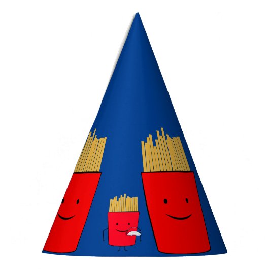Fries Cartoon Wrapping Paper Partyhütchen (Links)