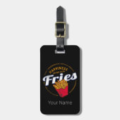 Fries Chips Snack Vintages Potato oder Französisch Gepäckanhänger (Vorderseite vertikal)