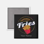 Fries Chips Snack Vintages Potato oder Französisch Magnet (Vorderseite/Rückseite)