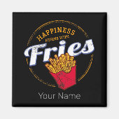 Fries Chips Snack Vintages Potato oder Französisch Magnet (Vorne)