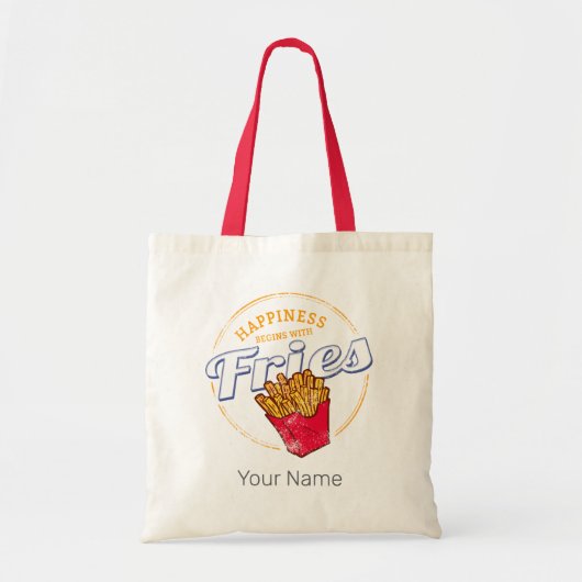 Fries Chips Snack Vintages Potato oder Französisch Tragetasche (Vorne)
