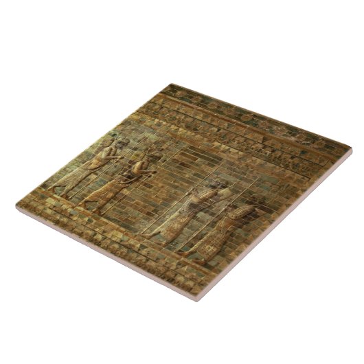 Fries der Bogenschützen des persischen Schutzes Fliese (Seite)