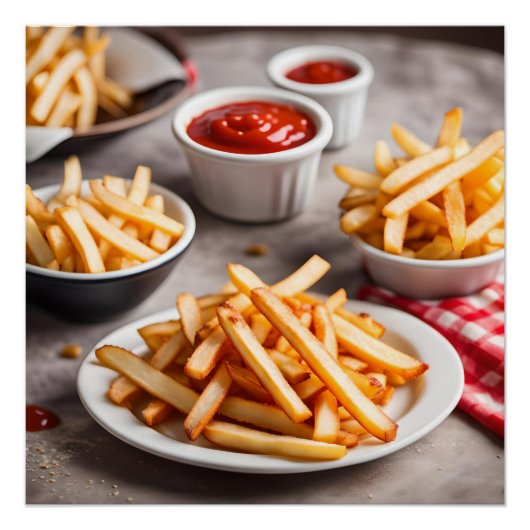 Fries & Ketchup Poster (Vorderseite)