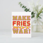 Fries machen postkarte (Stehend Vorderseite)