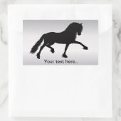 Fries Paard Rechteckiger Aufkleber (Tasche)