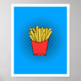 Fries Pop Art Poster
