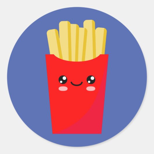 Fries Runder Aufkleber (Vorderseite)