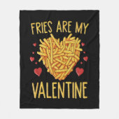 Fries sind meine Valentine Fleecedecke (Vorderseite)