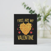 Fries sind meine Valentine Postkarte (Stehend Vorderseite)