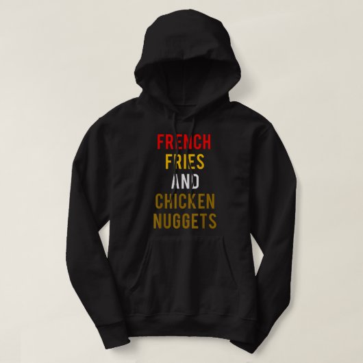 Fries und Chicken Nugget Hoodie (Design vorne)