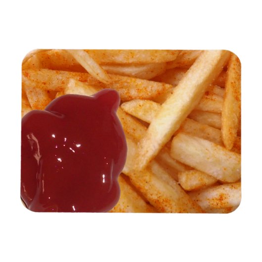 Fries und Ketchup Magnet (Horizontal)