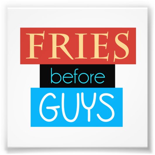 Fries vor Typ Fotodruck (Vorne)