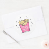 Fries vor Typ Runder Aufkleber (Umschlag)