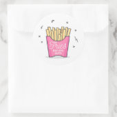Fries vor Typ Runder Aufkleber (Tasche)