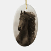 Friese Runs Horse Holiday Ornament (Rechts)