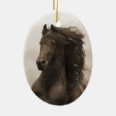 Friese Runs Horse Holiday Ornament (Hinten)