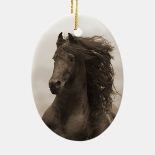 Friese Runs Horse Holiday Ornament (Hinten)