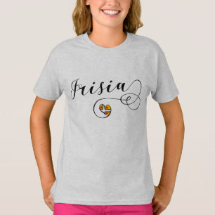 Friesen-Flagge Herz, Friesen T-Shirt