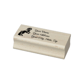 Friesen/Hengst schwarz, Persönlicher Adressstempel Gummistempel