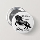 Friesen, schwarzer Brief Button (Vorne & Hinten)