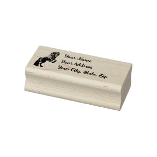 Friesenhengst/Schwarzer Hengst, Persönlicher Adres Gummistempel