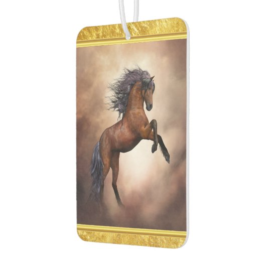 Friesenpferd mit scheußlichen Wolken Autolufterfrischer (Links)