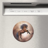 Friesenpferd mit scheußlichen Wolken Magnet (In Situ (Geschirrspüler))